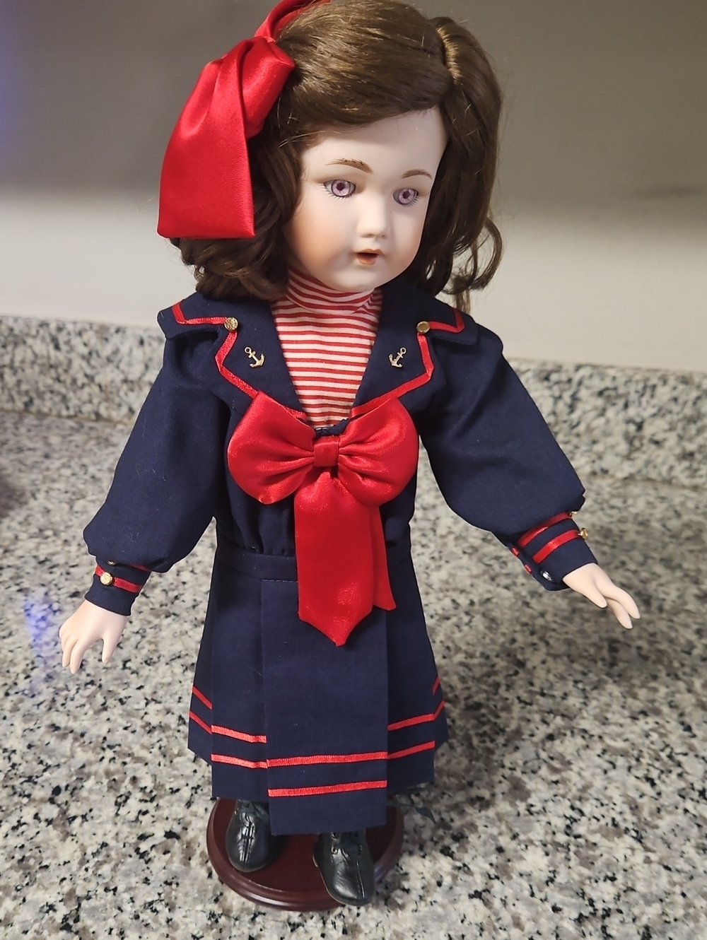 Danbury Mint "Victoria" The Titanic Porcelain Doll 15" Vintage 1990 Sailor Dress